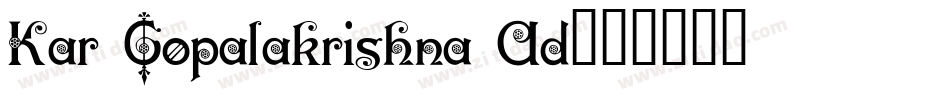 Kar Gopalakrishna Ad字体转换
